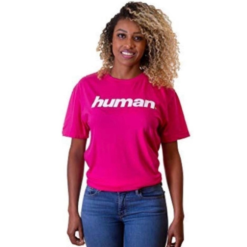 Queer Eye T-Shirt Human Magenta Rainbow Adult Unisex Small LGBTQ New Vibrant - Picture 3 of 6